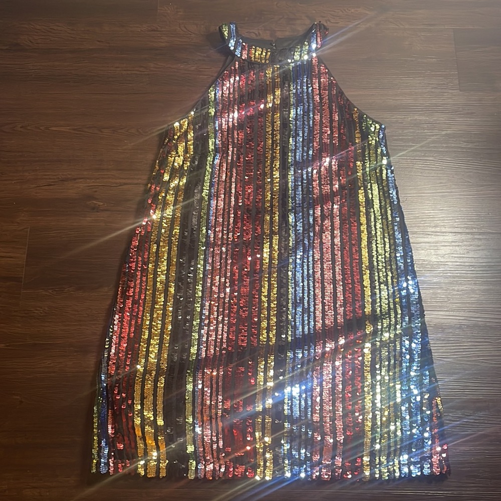 *SOLD* Vici Sequin Pop the Champagne Dress NWOT - Picture 2 of 6